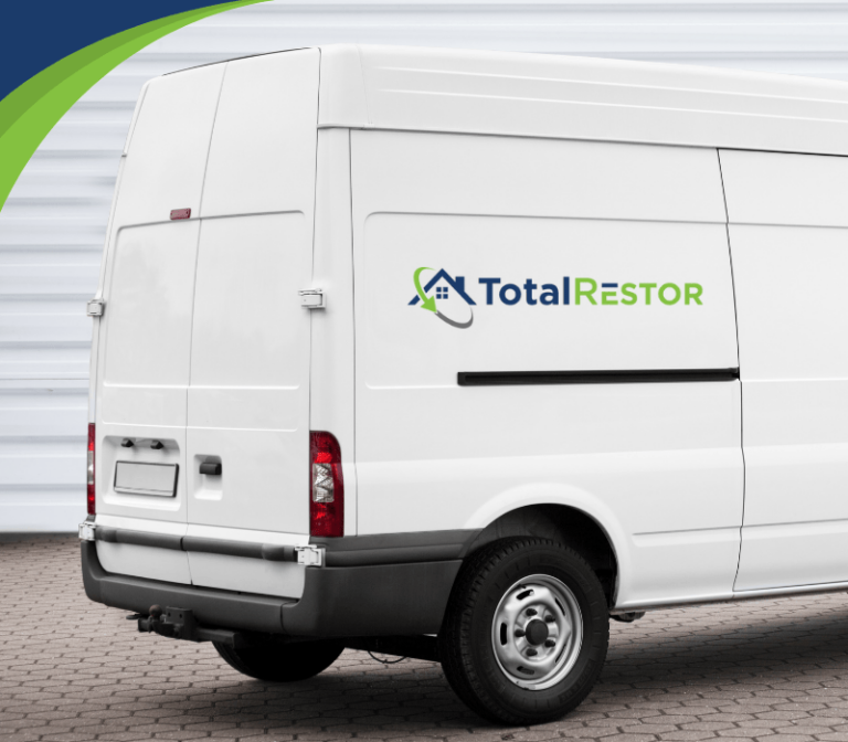 TotalRestor white van a local restoration company in Maryland